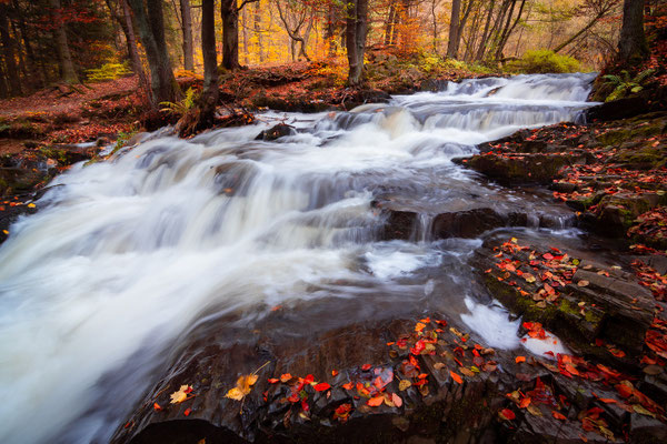 Wasserfall in Alexisbad im Herbst