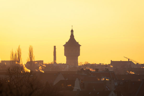 Wasserturm Nord an einem Morgen im Winter