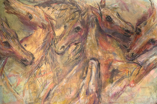 wild horses 175x100cm