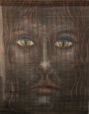 beach looks formaat 120 x 200 cm op bamboe geschilderd