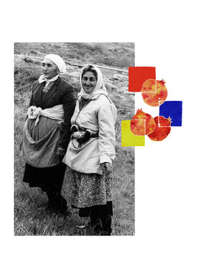 Deux femmes de Byurakan (au pied de la montagne de l'Arakatz)