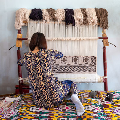 Goumy Michèle - fabrication de tapis, Ousbekistan