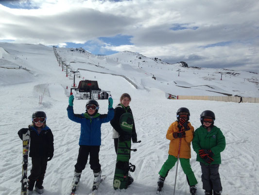 At the end of a good day on the slopes.