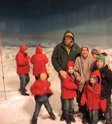 Waiting for a simulated Antarctic Blizzard to start