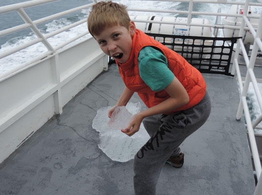 Will gets his hands on some glacial ice