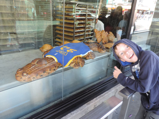 Sour dough Crocodile at the Boudin Sour Dough Bakery, San Francisco