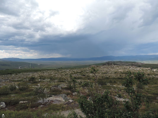 A storm approaches over the Boreal forest