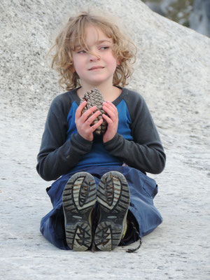Cate at Kura Tawhiti Limestone boulder formations