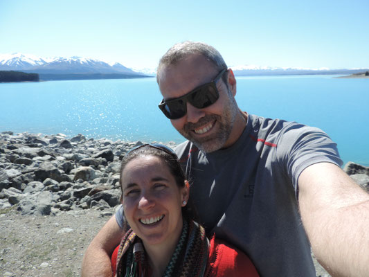 Mount Cook in the background, Lake Pukaki