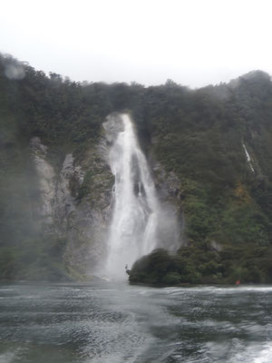 Waterfalls in Milford Sound