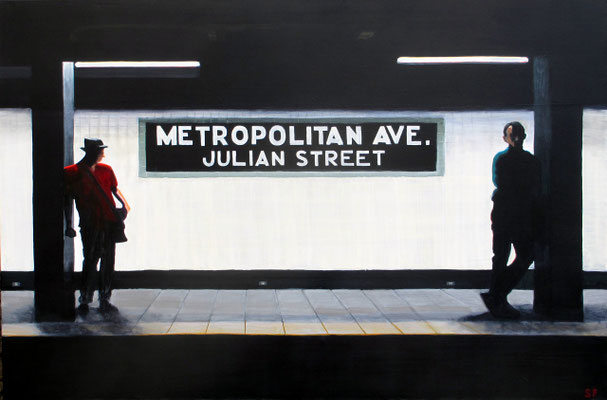 Julian Street.  (In Memory of Julian LaTrobe Bateman; Juror's Selection, San Diego Art Institute 52nd International Exhibition, Balboa Park, 2012; collection of Tracey Pereira)