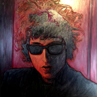 Original Portrait Painting of Bob Dylan (Robert Allen Zimmerman), Rock. Country, Blues, Gospel and the Great American Songbook. Them, Mr. Tambourine Man, Blowin` in the Wind, All Along the Watchtower, Mighty Quinn,  Father of Night, Knockin` on Heavens Do