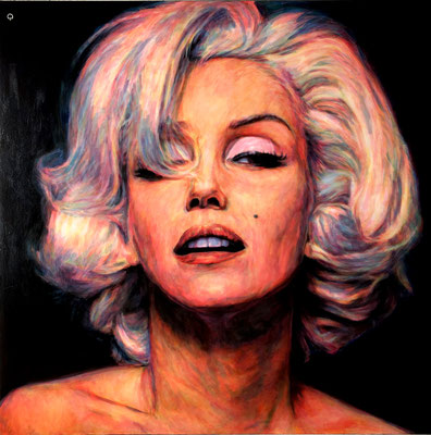 MARILYN MONROE - PLATINUM BLONDE - ORIGINAL PAINTING - 100 cm X 100 cm - ACRILYC ON CANVAS