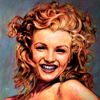 Original Portrait Painting of Norma Jean - Marilyn Monroe, US-american sModel, Singer, Actress. Niagara, Bus Stop, Misfits