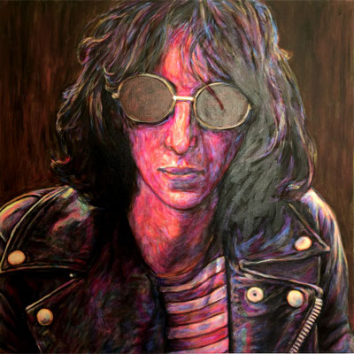 Original Portrait Painting of Joey Ramone, US-american Musician, leadsinger and Songwriter of the Punk-Band Ramones