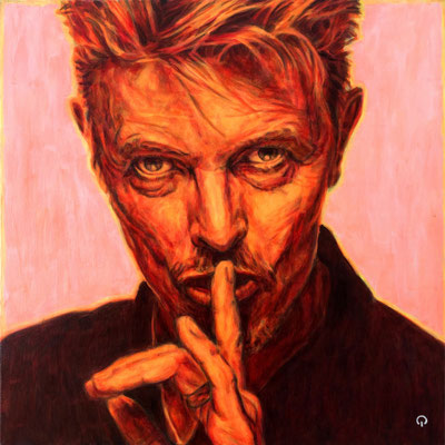 Portrait Painting of David Bowie, british Musician Singer Songwriter, Producer and Actor