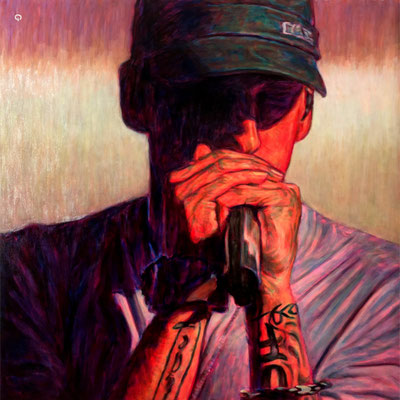 Original Portrait Painting of Eminem, Marshall Bruce Mathers III, Slim Shady, Rapper, Songwriter and Music Producer. Grammy, Oscar and Emmywinner