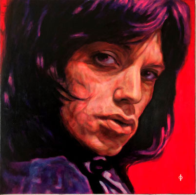 MICK JAGGER - ORIGINAL PAINTING - 60 cm x 60 cm - ACRYLIC ON CANVAS