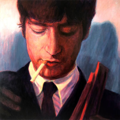 Original Portrait Painting of John Lennon (The Beatles), british Musisian, Composer, Oscar and Grammy Winner. World Peace Activist 
