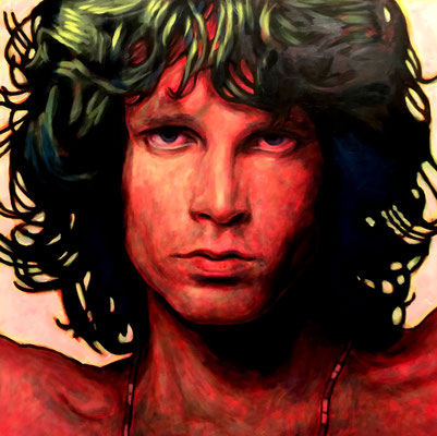 THE LIZARD KING - ORIGINAL PAINTING - 60 cm x 60 cm - ACRYLIC ON CANVAS