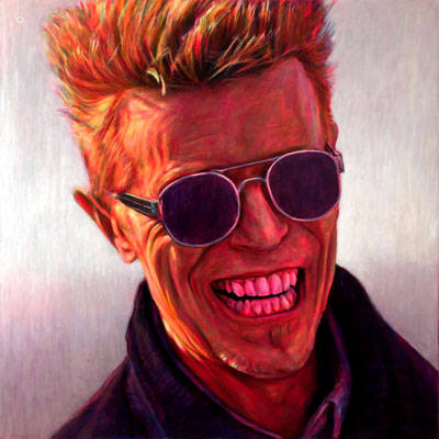 Origina Portrait Painting of  the Cameleon David Bowie, Aladdin Sane, Pinups, Diamond Dogs, Young Americans