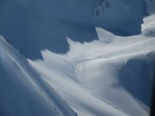 Gudauri: Flaches Ende einer Variante Richtung Kreuzpass