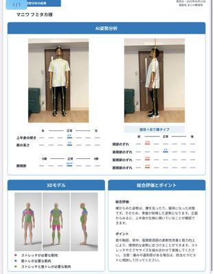 AI姿勢分析と結果