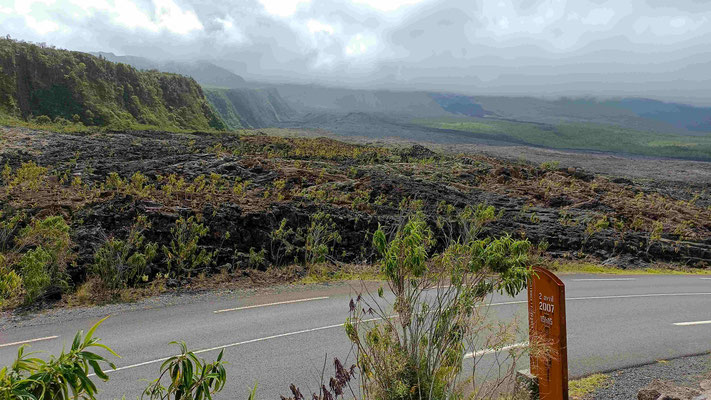 LA COULEE DE LAVE DE 2007 A SAINTE ROSE
