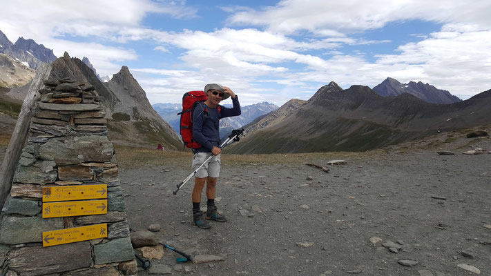 Au col de SEIGNE frontière entre la FRANCE et l'ITALIE