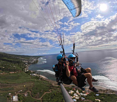 VOL EN PARAPENTE A SAINT LEU
