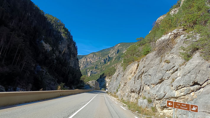 Dans les gorge du Guil route du Queyras près de Guillestre dans les hautes Alpes