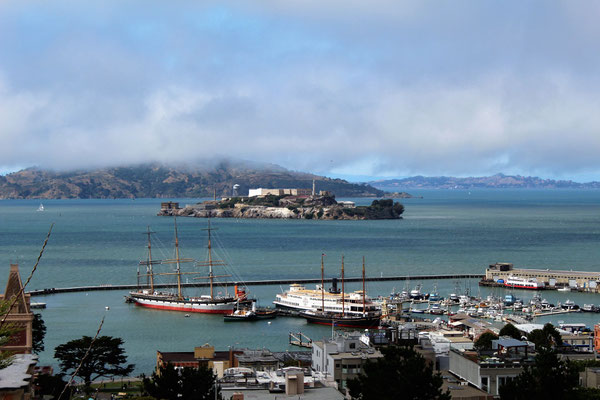 VUE SUR ALCATRAZ DEPUIS TAYLOR STREET SAN FRANCISCO CALIFORNIE