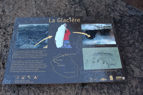 PANNEAU INFO A LA GLACIERE SUR RANDO DU GRAND BENARE