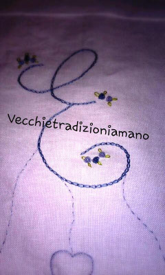 Copertina E Lenzuolino Puro Lino Ricami Lavori A Mano