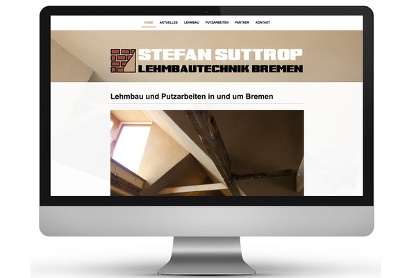 Webseite Lehmbau Stefan Suttrop, www.lehmbautechnikbremen.de