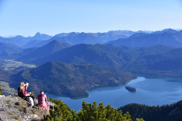 Vom Herzogstand blickt man über den Walchensee