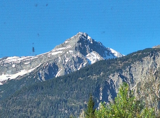 Blick aus dem Bus bei Griesen auf den Daniel 