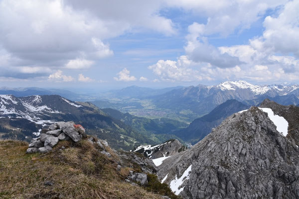 Gipfelblick, Richtung Oberstdorf (N)...