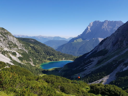 Blick von der Terasse der Coburger Hütte