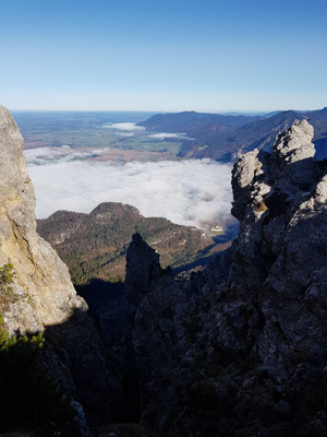 Immer noch Nebel über dem Kochelsee