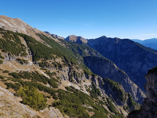 Blick zur Kreuzlspitze und Schellschlicht