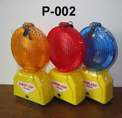 Barricade Lamp No.P002, double battery type, Yellow lens Flashing, Red lens Fixing, or OEM accepted.