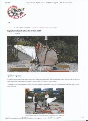 Articolo sulla farfalla Papalotl al Museo Papalote, Messico 2019