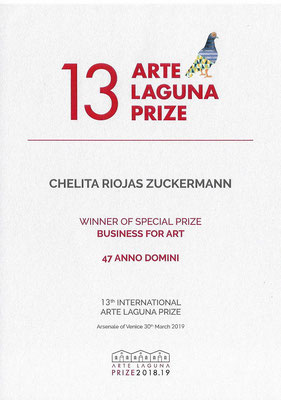 1° Premio al 13° Premio Arte Laguna nella categoria Business for Art 2019