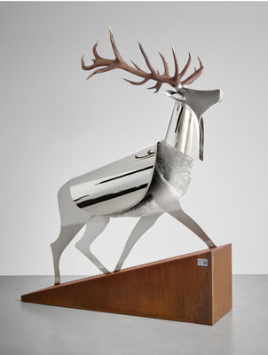 THE SILVER STAG l 2025 | tamaño natural l 176 x 120 x 230 cm. P. 110 kg.