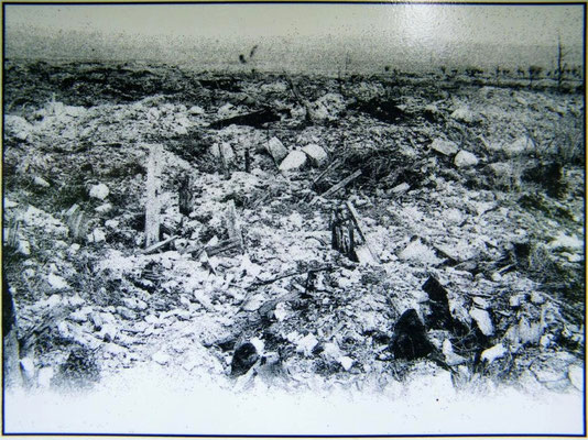 Der Standort des Dorfes Cumieres nach dem Krieg
