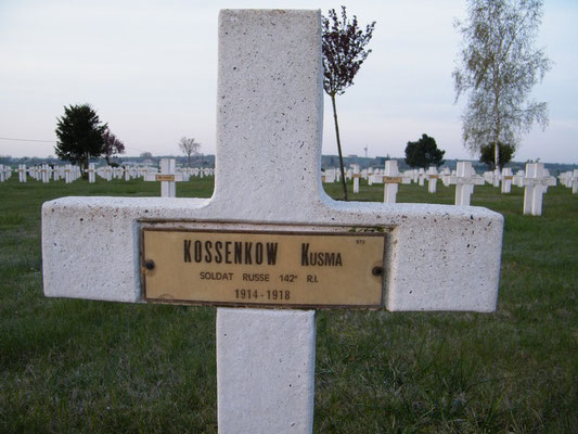 Grab des russischen Kriegsgefangenen Kusma Kossenkow, Angehöriger des 142. Infanterie Regiments