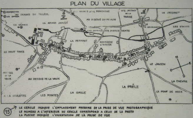 Plan der ehemaligen Ortschaft