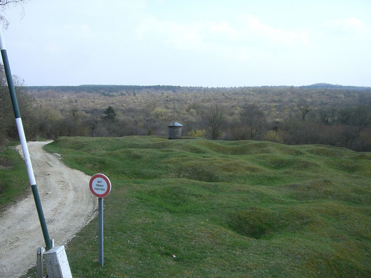 Das gesamte Feld ist eine einzige Kraterlandschaft