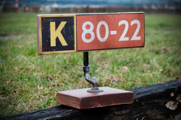 Taxiway Sign, Handcrafted